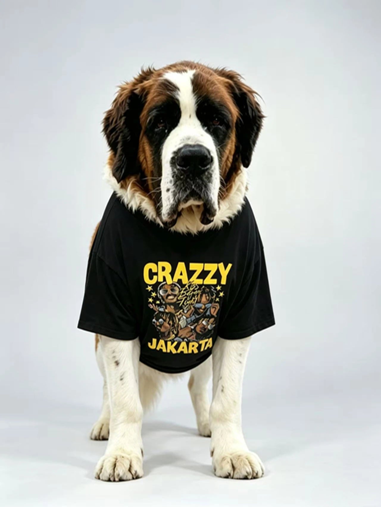 Crazzy Streetwear Black Matching Tee Set