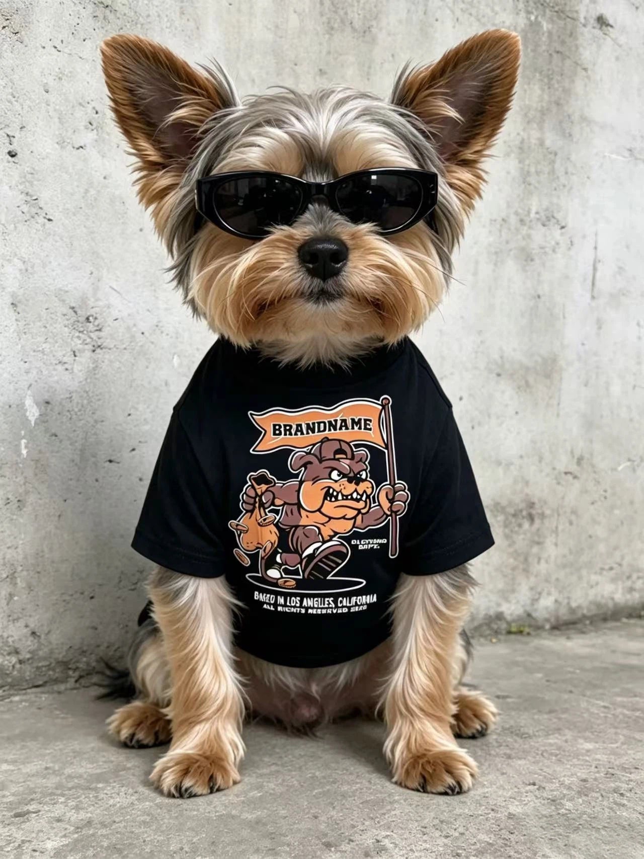 Retro Cartoon Black Matching Tee Set