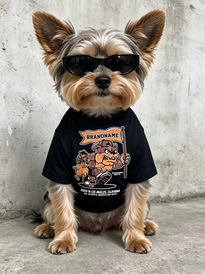 Retro Cartoon Black Matching Tee Set