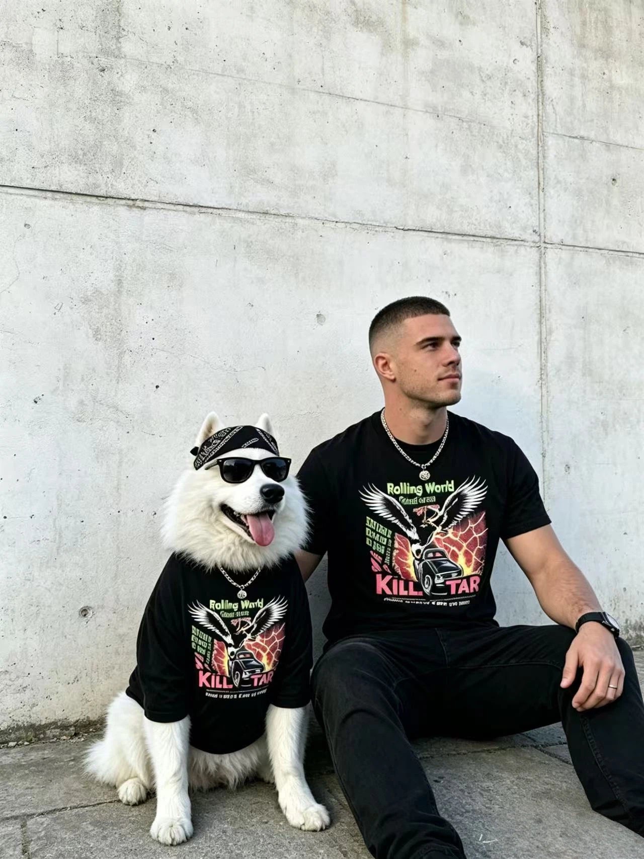 Killstar Biker Black Matching Tee Set
