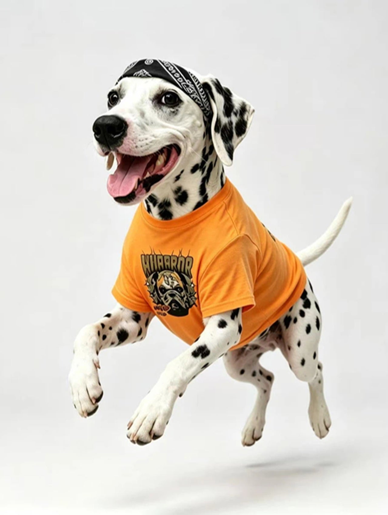 Matching Owner & Dog Streetwear T-Shirt Set - Orange