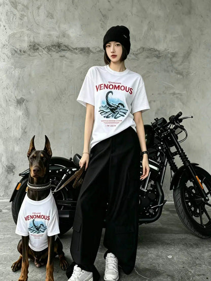 Classic Biker Matching Tee Set for Dog & Human