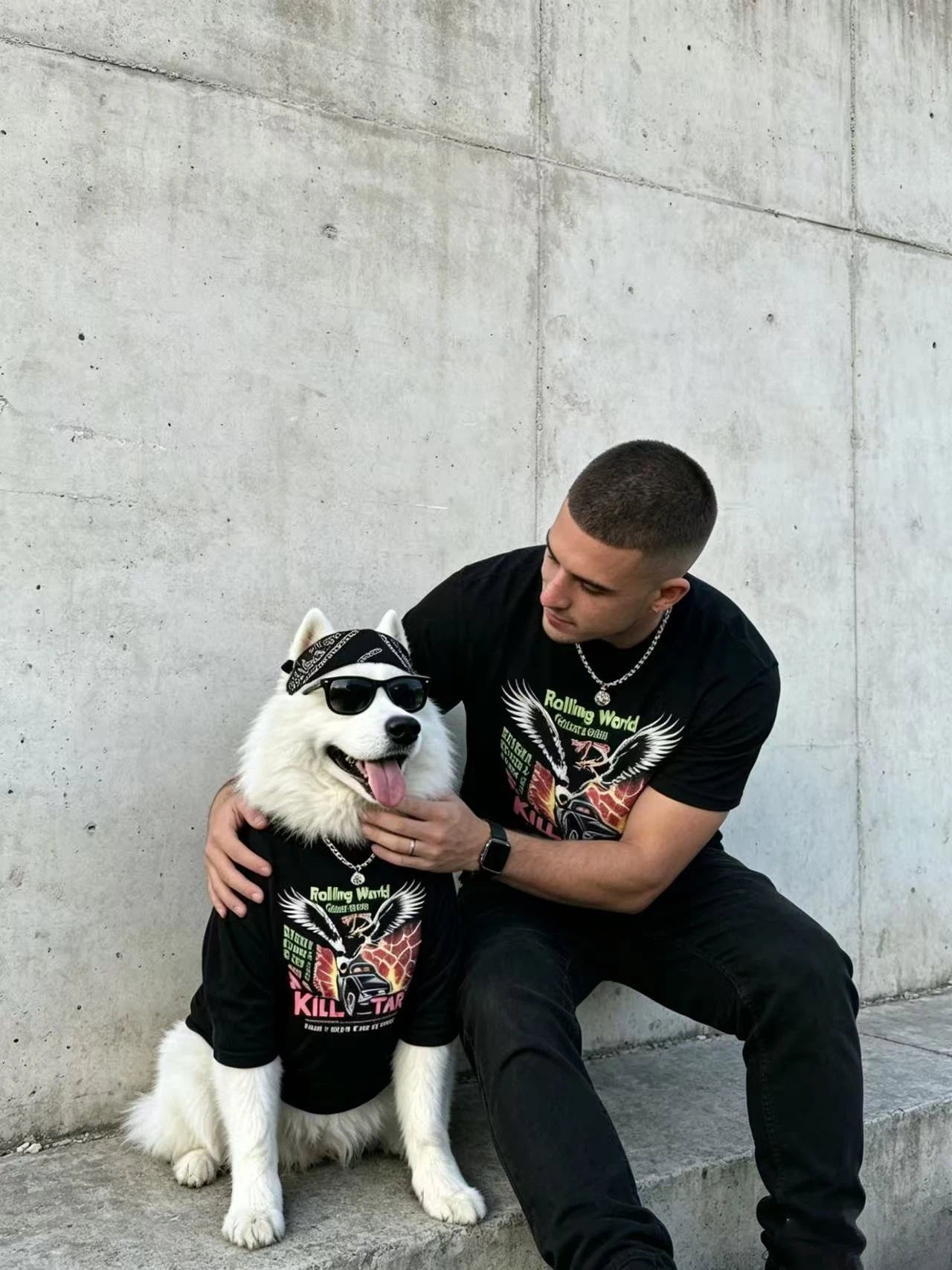 Killstar Biker Black Matching Tee Set