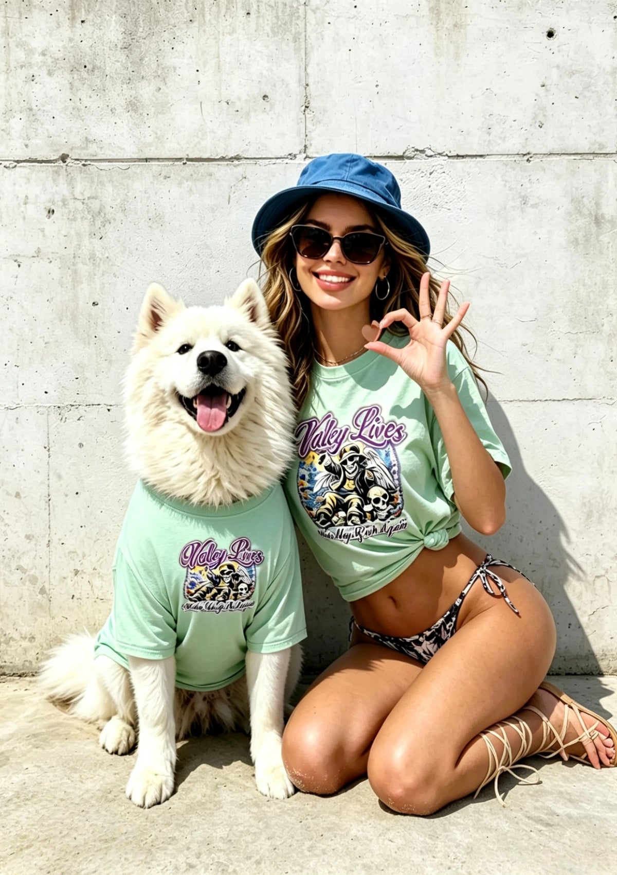 Valey Lives Mint Green Matching Tee Set