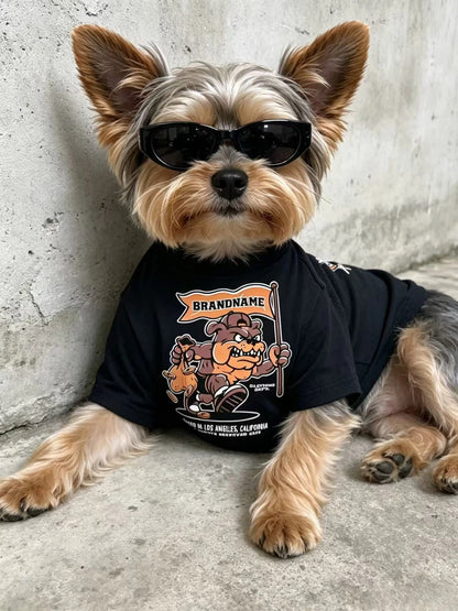 Retro Cartoon Black Matching Tee Set