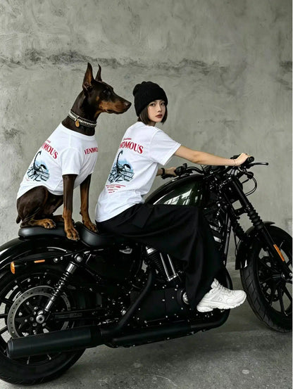 Classic Biker Matching Tee Set for Dog & Human