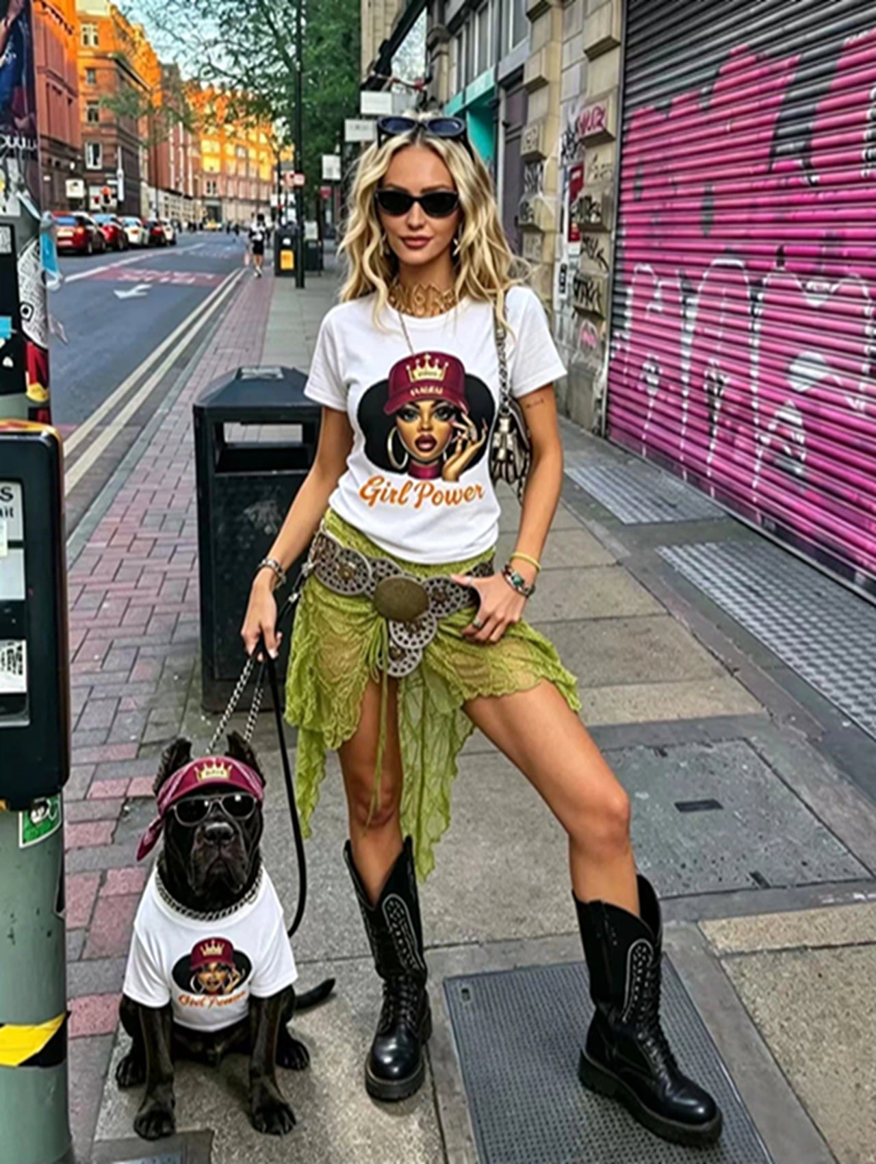 Girl Power Matching Owner & Dog T-Shirt Set
