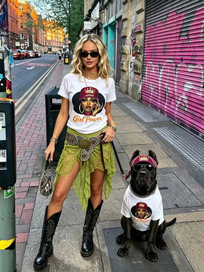 Girl Power Matching Owner & Dog T-Shirt Set
