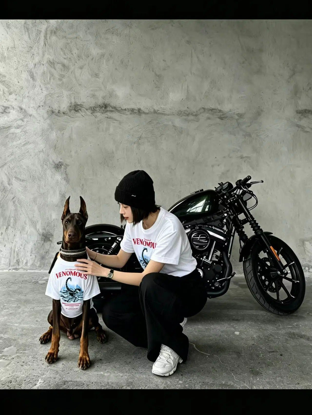 Classic Biker Matching Tee Set for Dog & Human