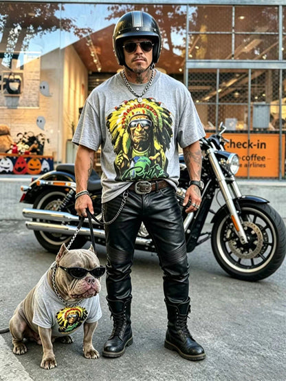 | Retro Native American Graphic Streetwear Set