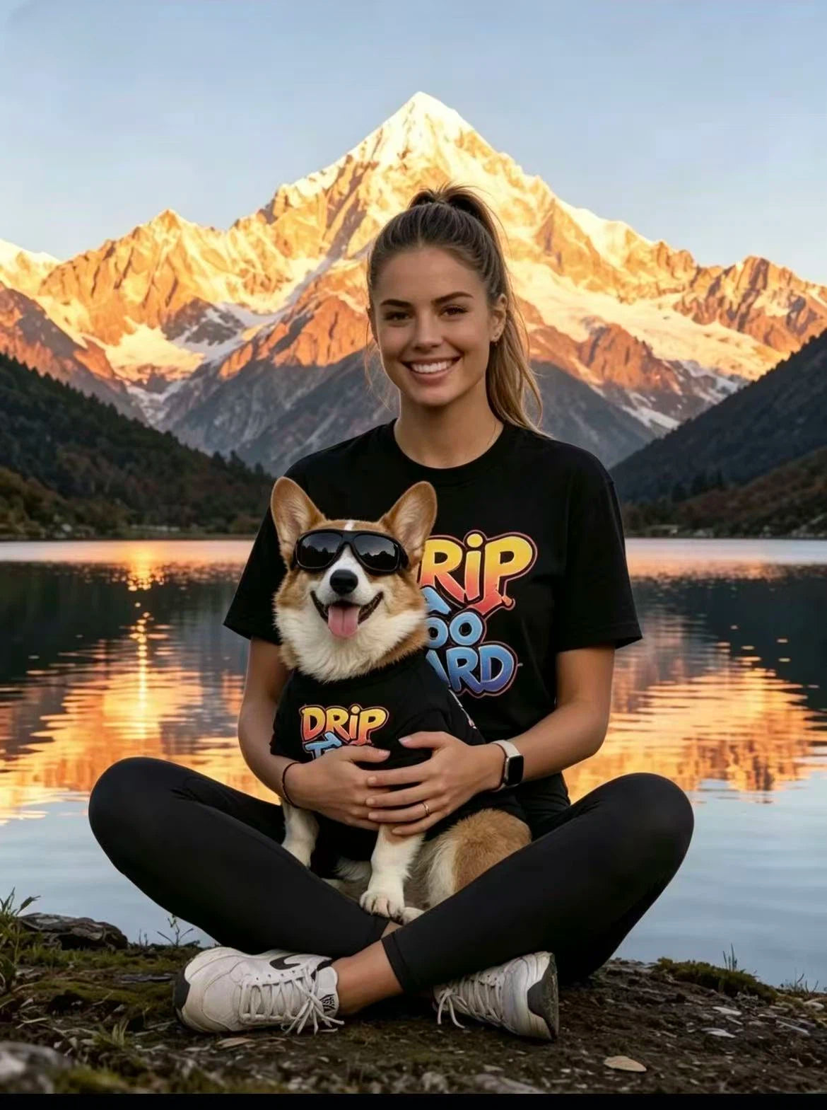 Drip Too Hard Streetwear Matching Tee Set