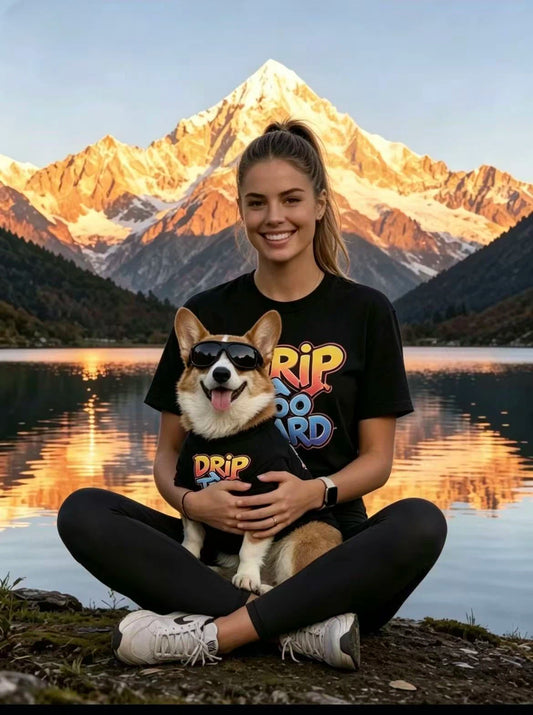 Drip Too Hard Streetwear Matching Tee Set