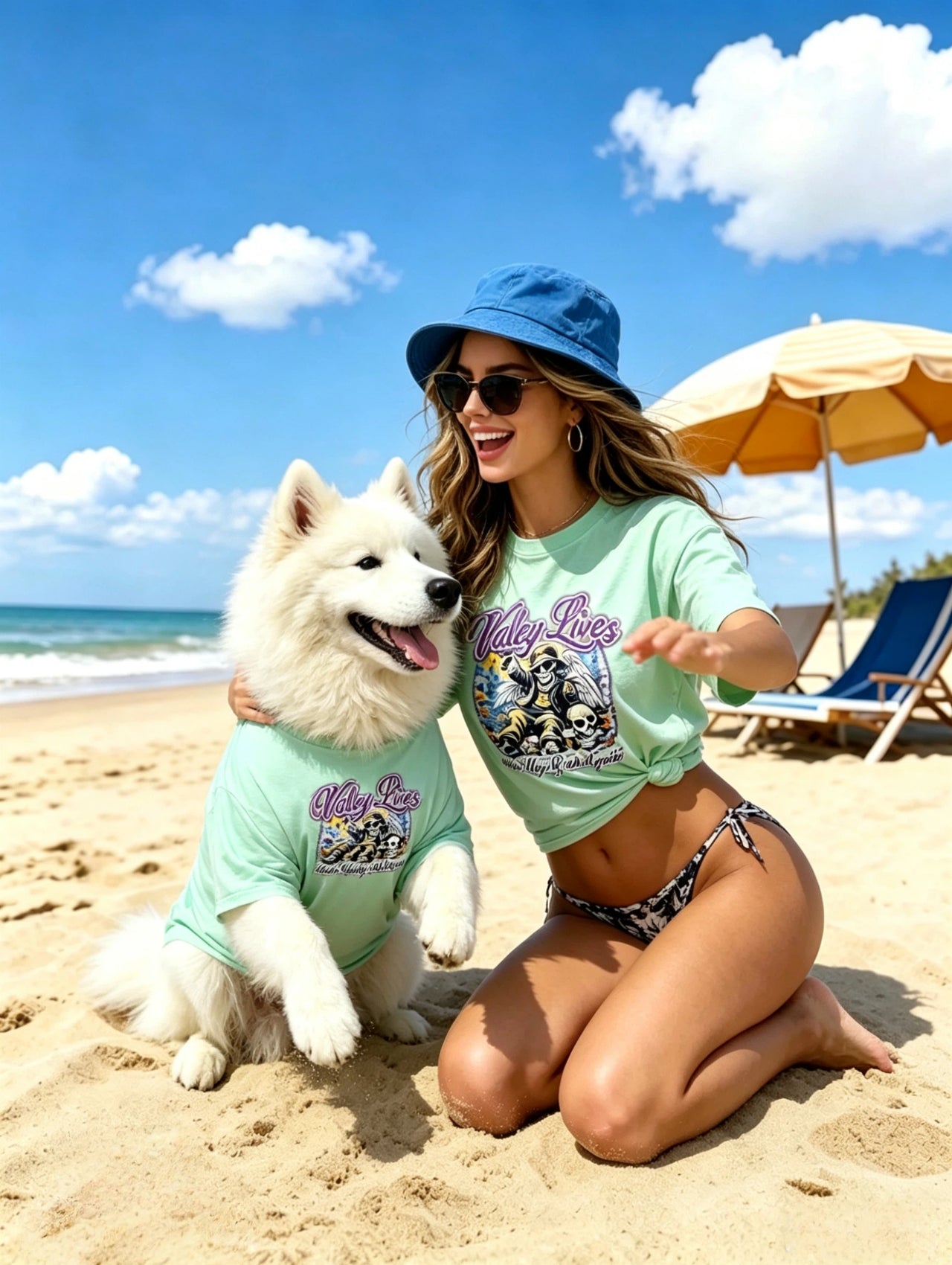 Valey Lives Mint Green Matching Tee Set