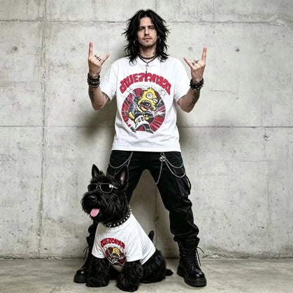 Rock & Roll White Matching Tee Set