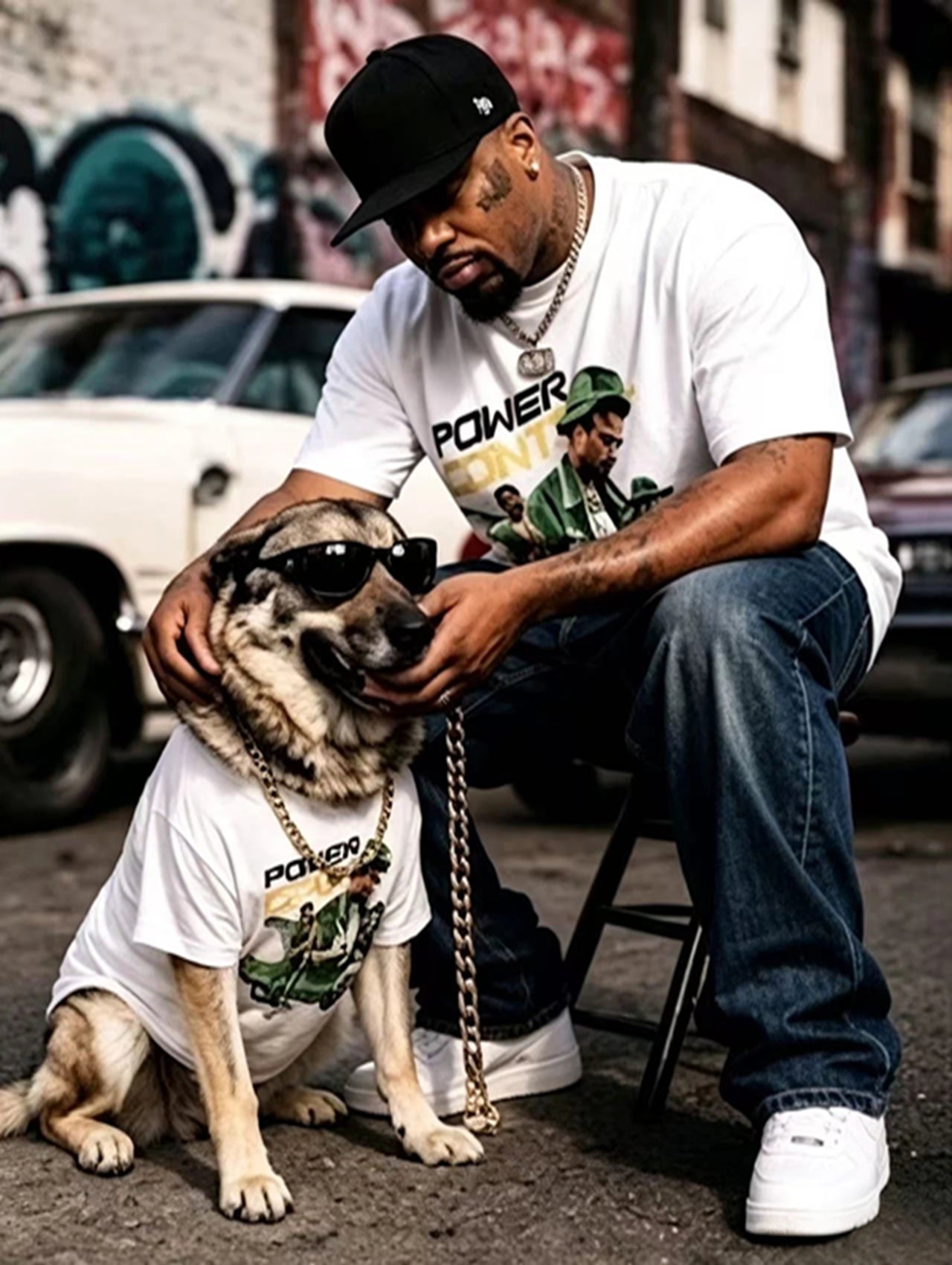 Retro Streetwear "Power Joint" Graphic Tee