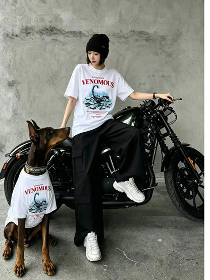 Classic Biker Matching Tee Set for Dog & Human