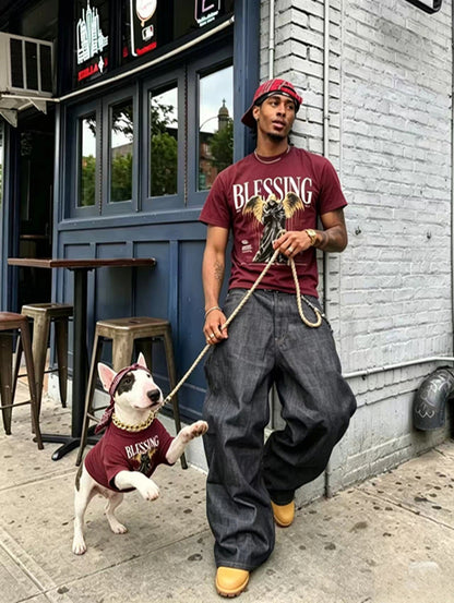 "Blessing" Graphic Streetwear Tee set