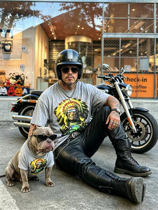 | Retro Native American Graphic Streetwear Set