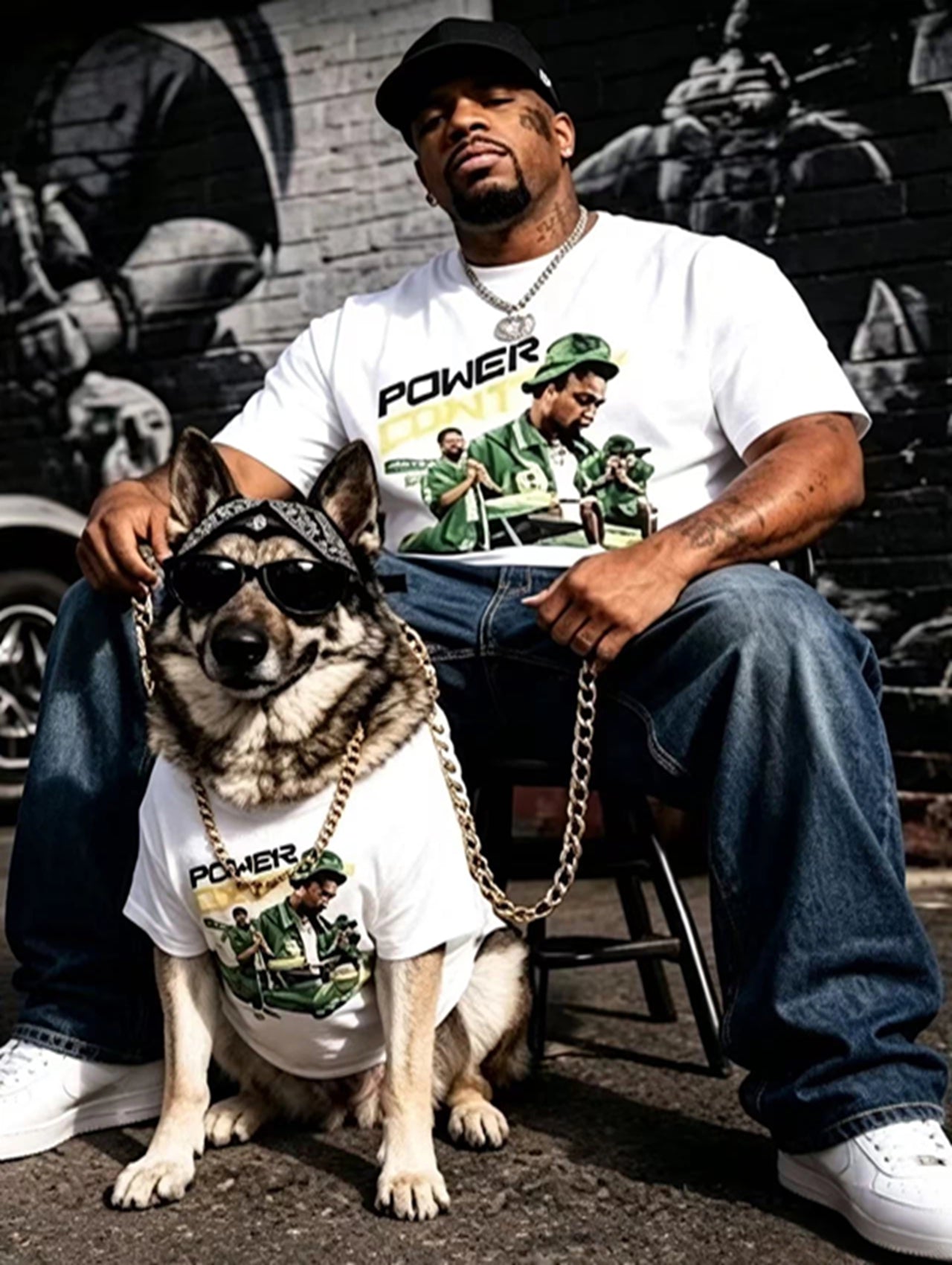 Retro Streetwear "Power Joint" Graphic Tee