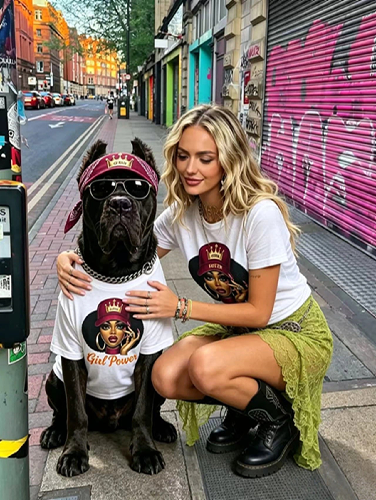 Girl Power Matching Owner & Dog T-Shirt Set