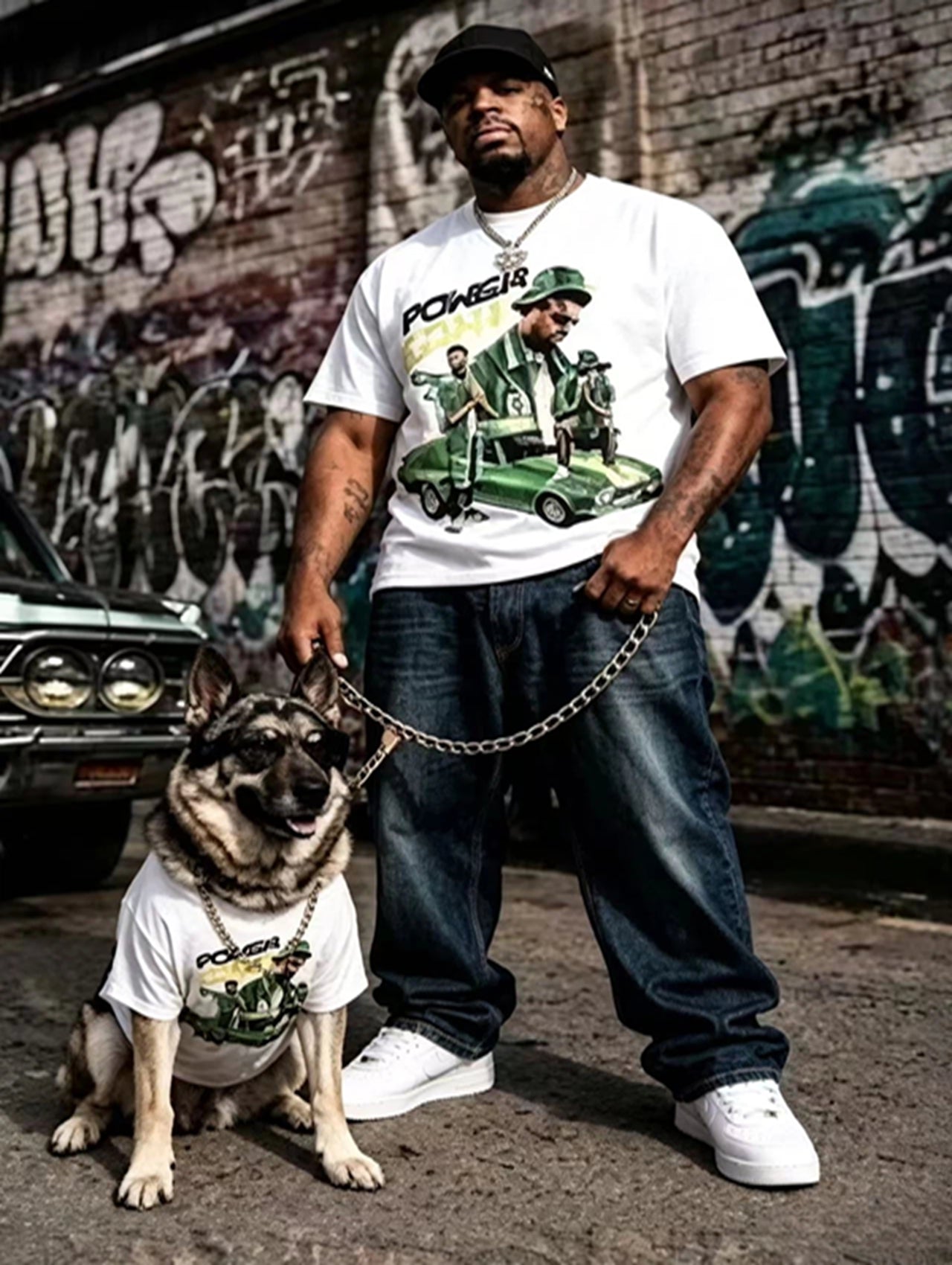 Retro Streetwear "Power Joint" Graphic Tee