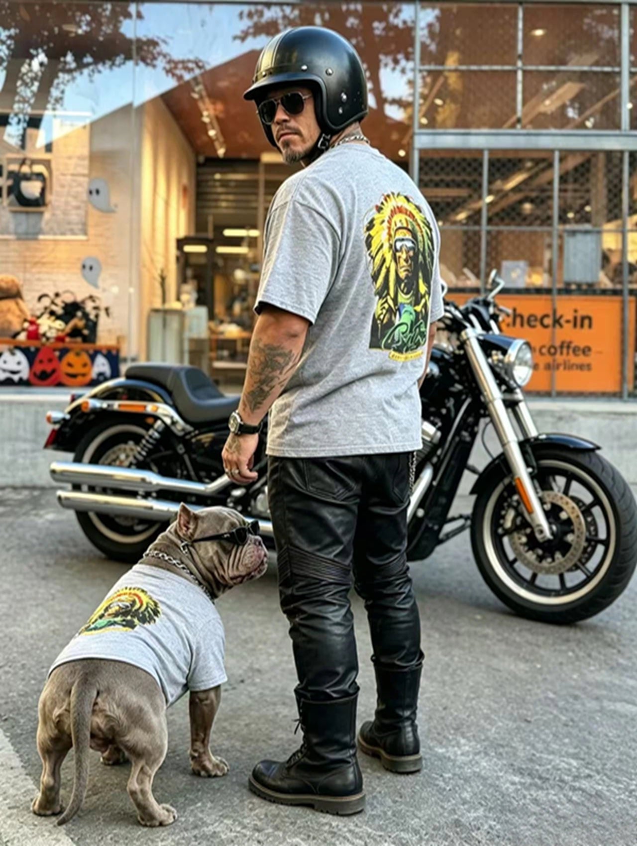 | Retro Native American Graphic Streetwear Set