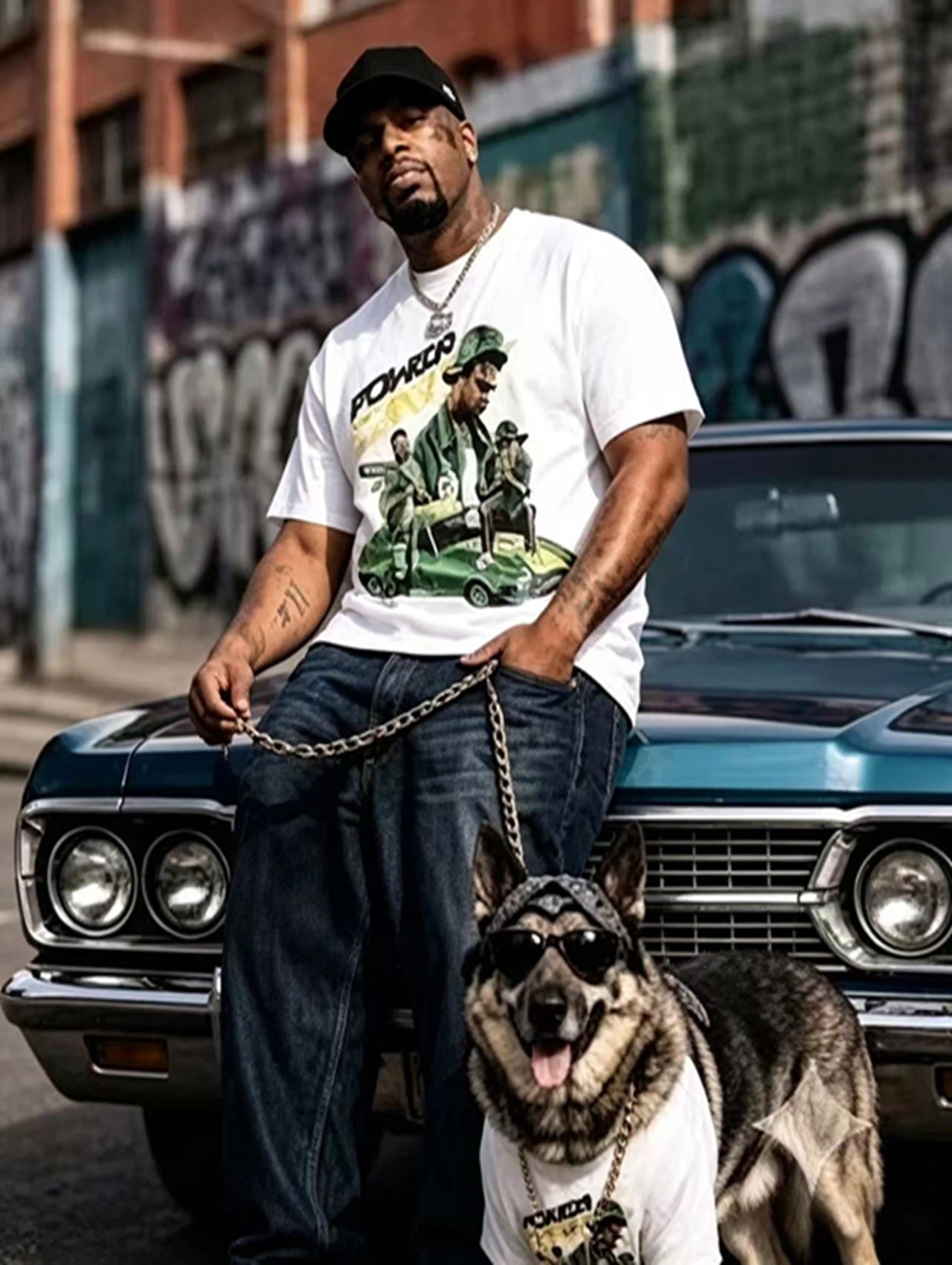 Retro Streetwear "Power Joint" Graphic Tee