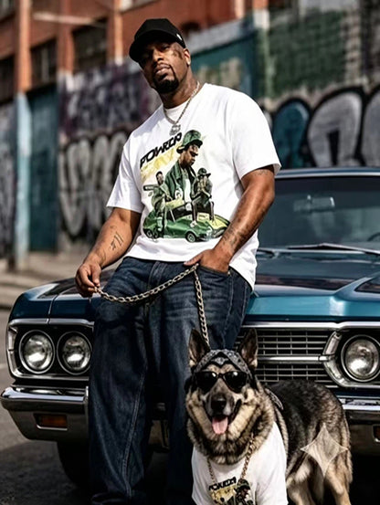 Retro Streetwear "Power Joint" Graphic Tee