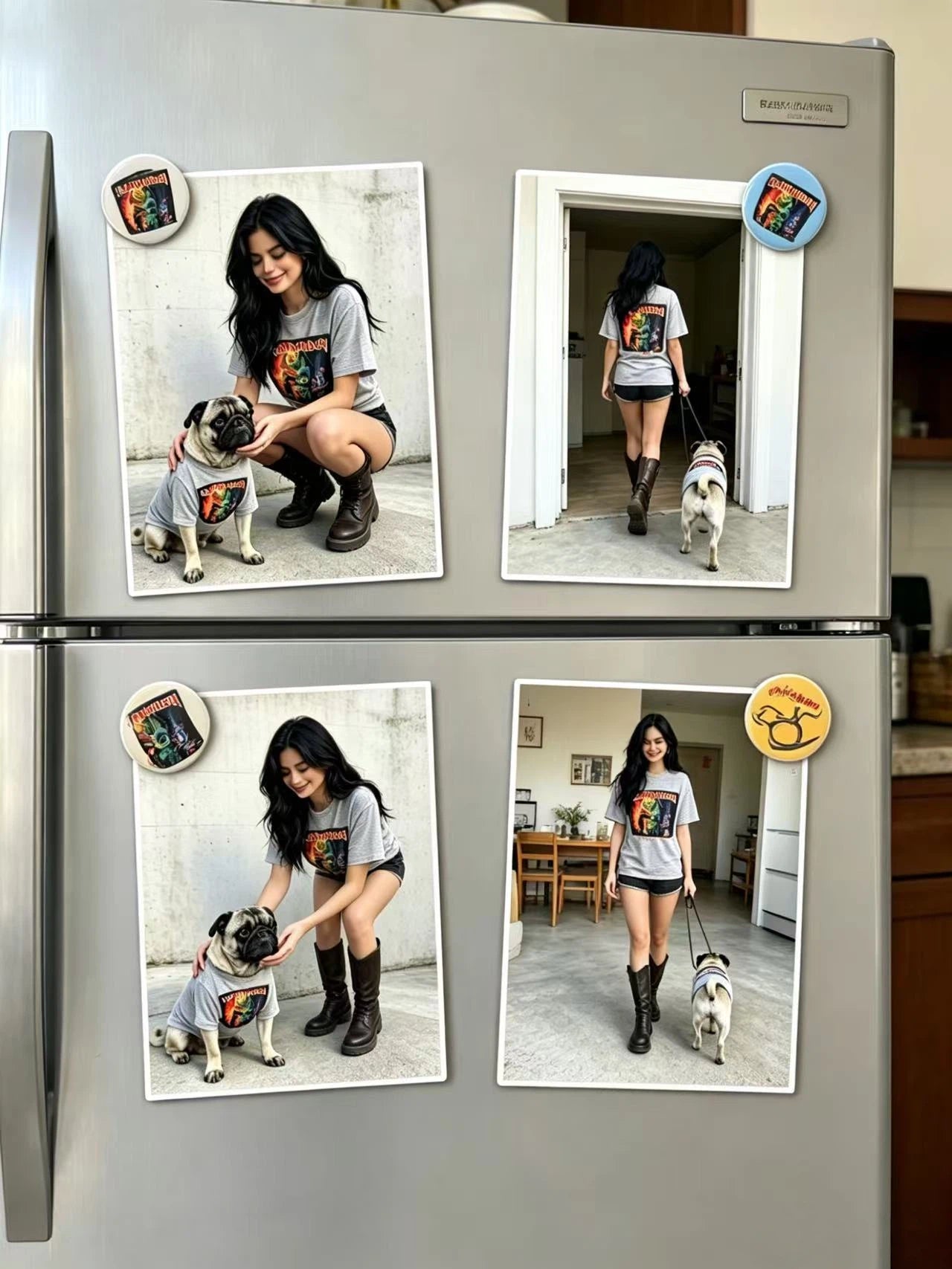 Retro Streetwear Graphic Tee for Humans & Dogs