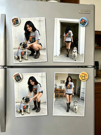 Retro Streetwear Graphic Tee for Humans & Dogs