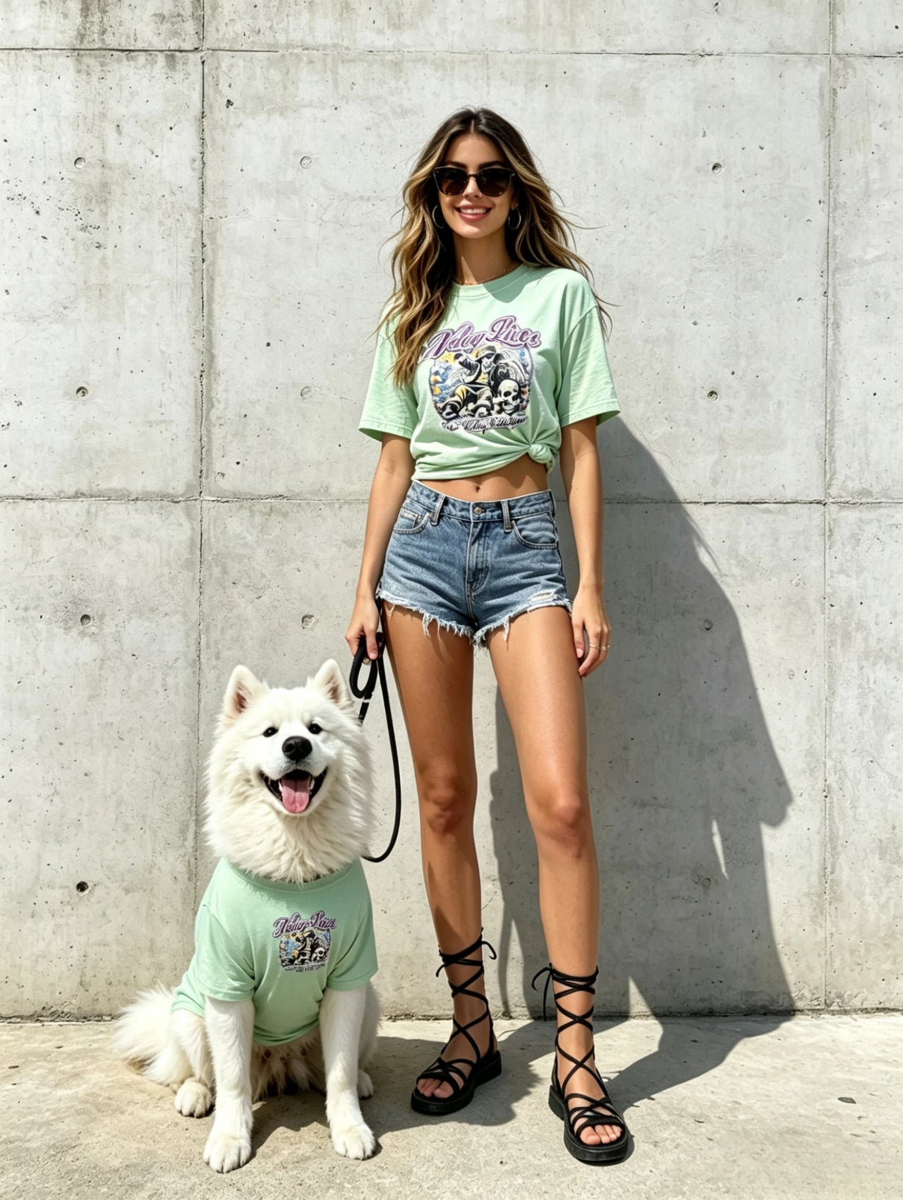 Valey Lives Mint Green Matching Tee Set
